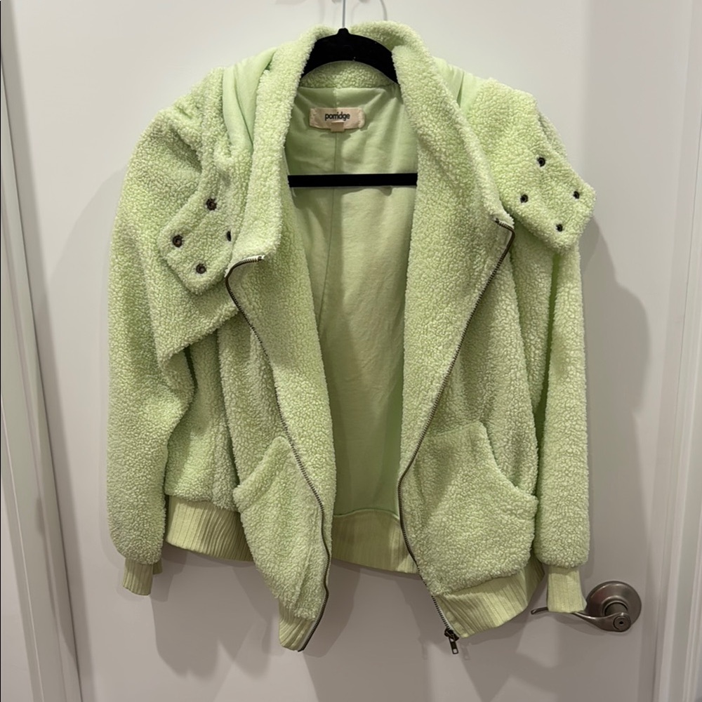 Green teddy zip up - Porridge from Anthropologie